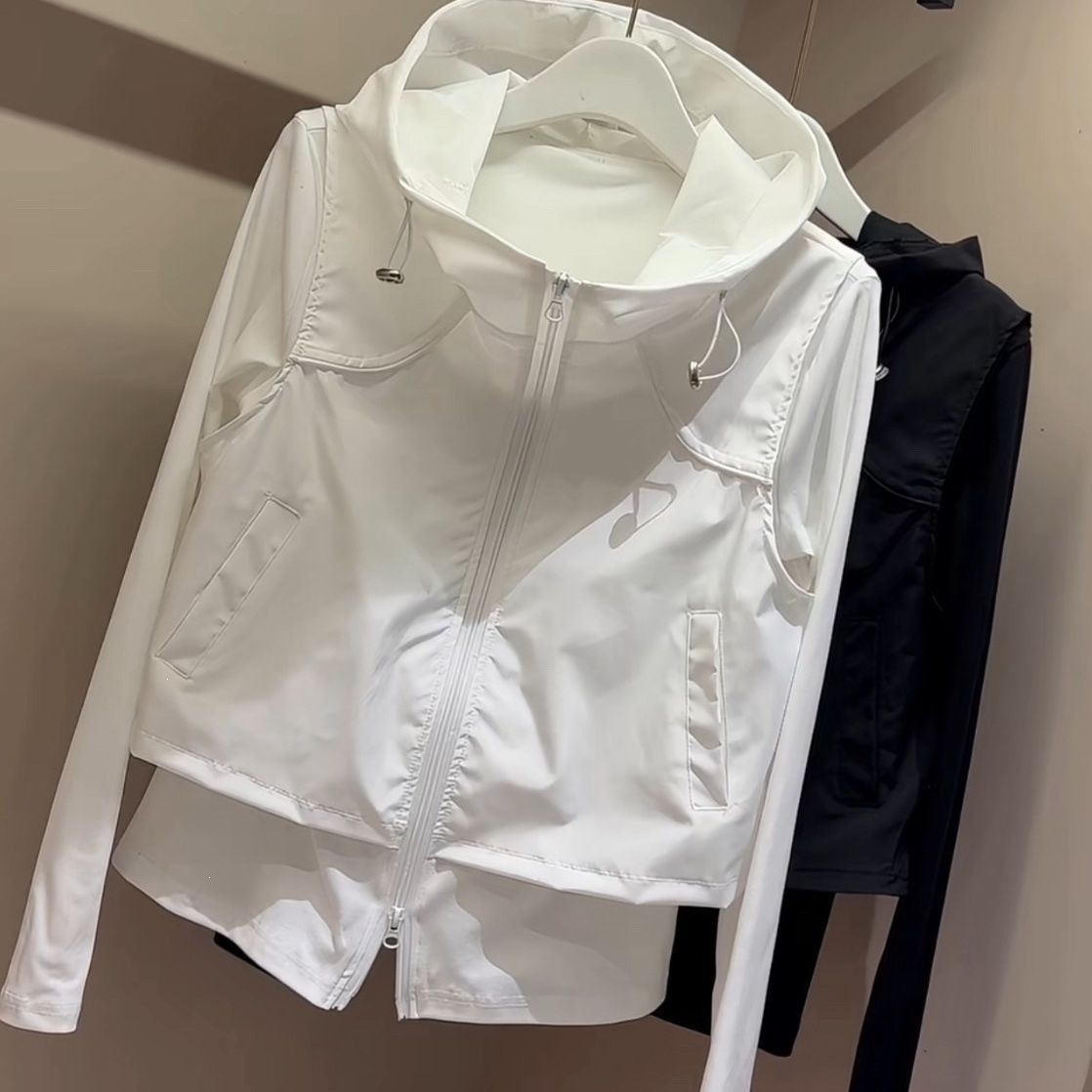 Jackets - Jaket Wanita 2-In-1 Berkerudung, Rompi Pendek
