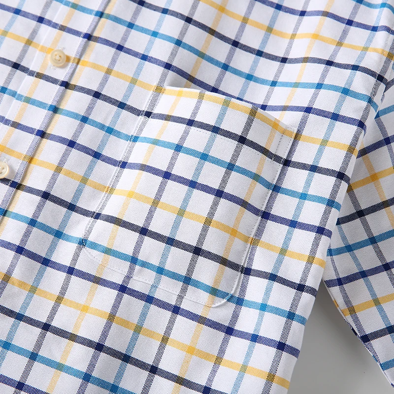 Kemeja Pria 100% Katun Lengan  - Oxford Cotton Casual Shirt Business ulasan dan harga