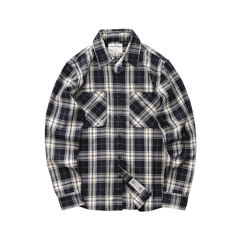 Kemeja Kargo Kotak-kotak Kerah - Flannel Plaid Shirt Heavy Weight ulasan dan harga
