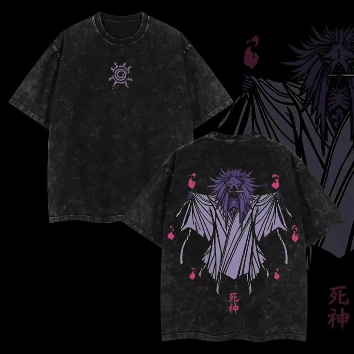 Kaos Shinigami Naruto Reaper S - Acid Wash Vintage Graphic T Shirt ulasan dan harga